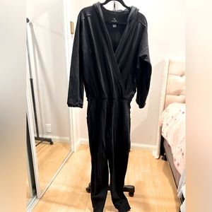 Black Long sleeve hooded jumpsuit